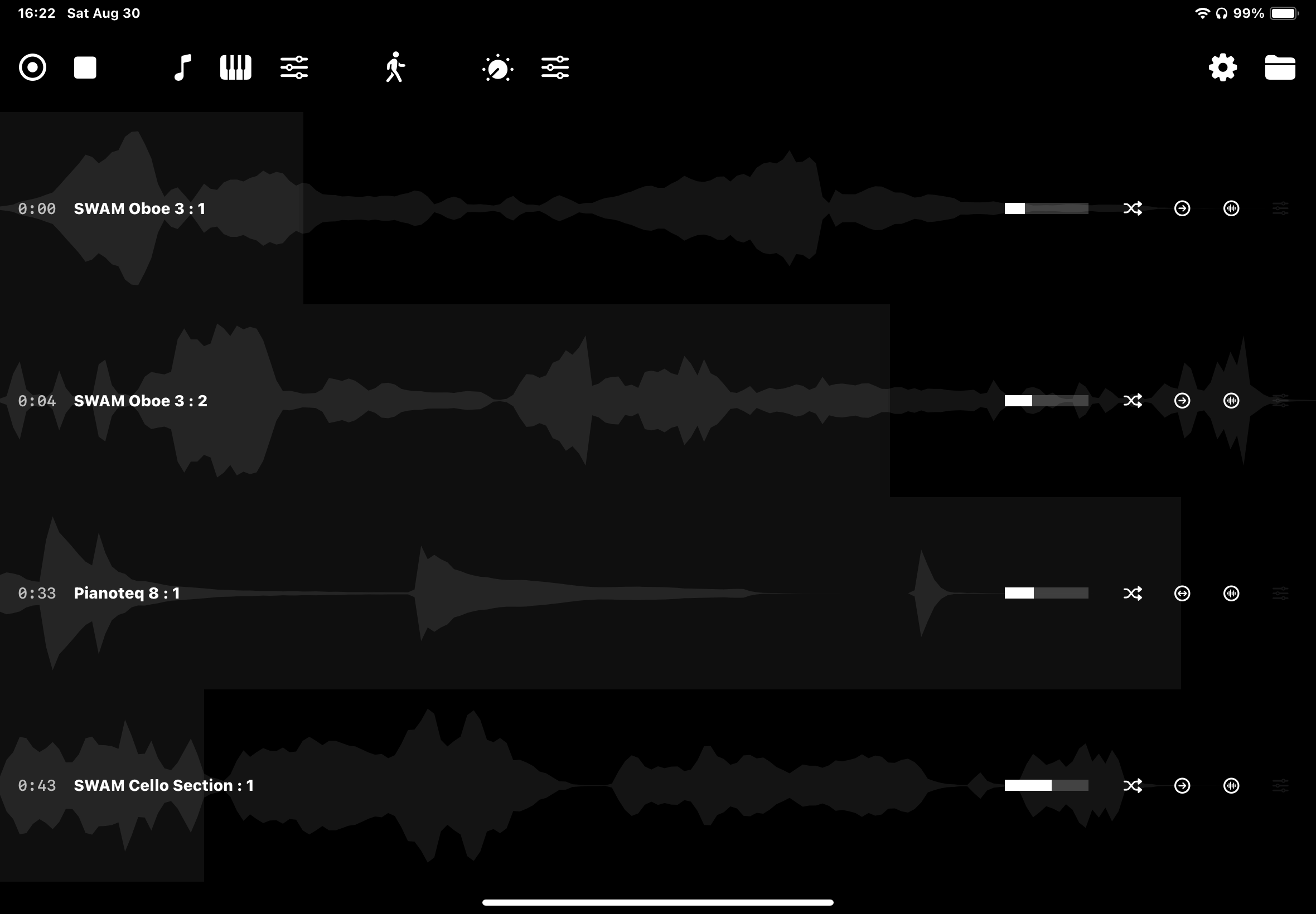 Loop recording interface